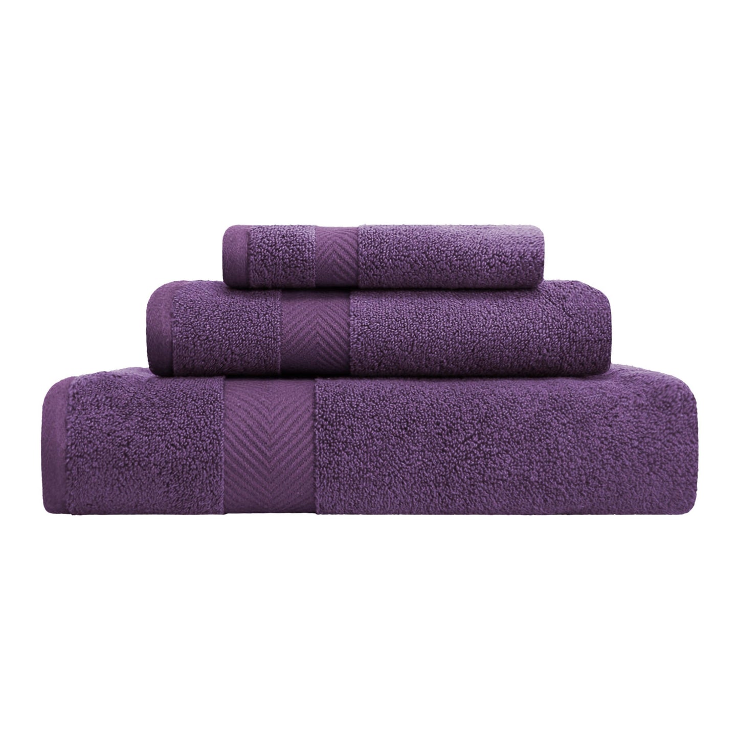Zero-Twist Smart-Dry Absorbent Combed Cotton Plush 3-Piece Towel Set FredCo