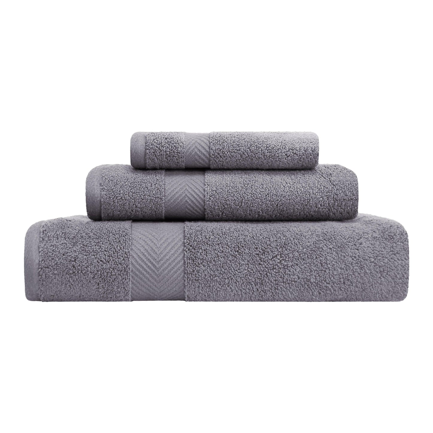 Zero-Twist Smart-Dry Absorbent Combed Cotton Plush 3-Piece Towel Set FredCo