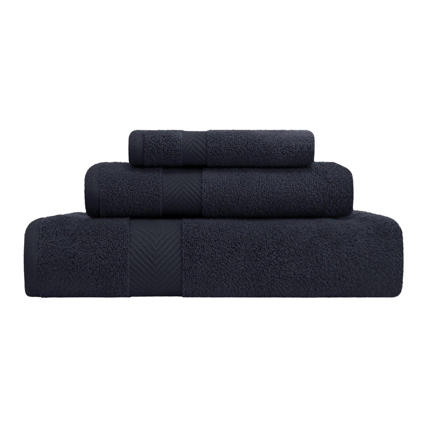 Zero-Twist Smart-Dry Absorbent Combed Cotton Plush 3-Piece Towel Set FredCo