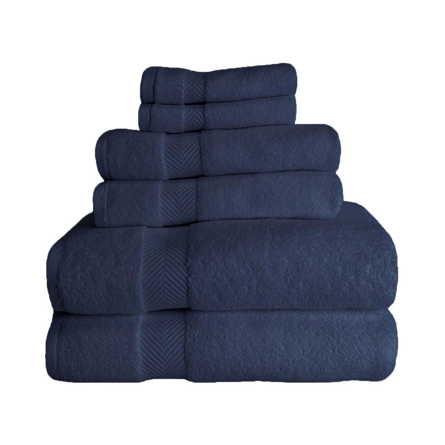 Zero-Twist Smart-Dry Absorbent Cotton Plush 6-Piece Towel Set FredCo