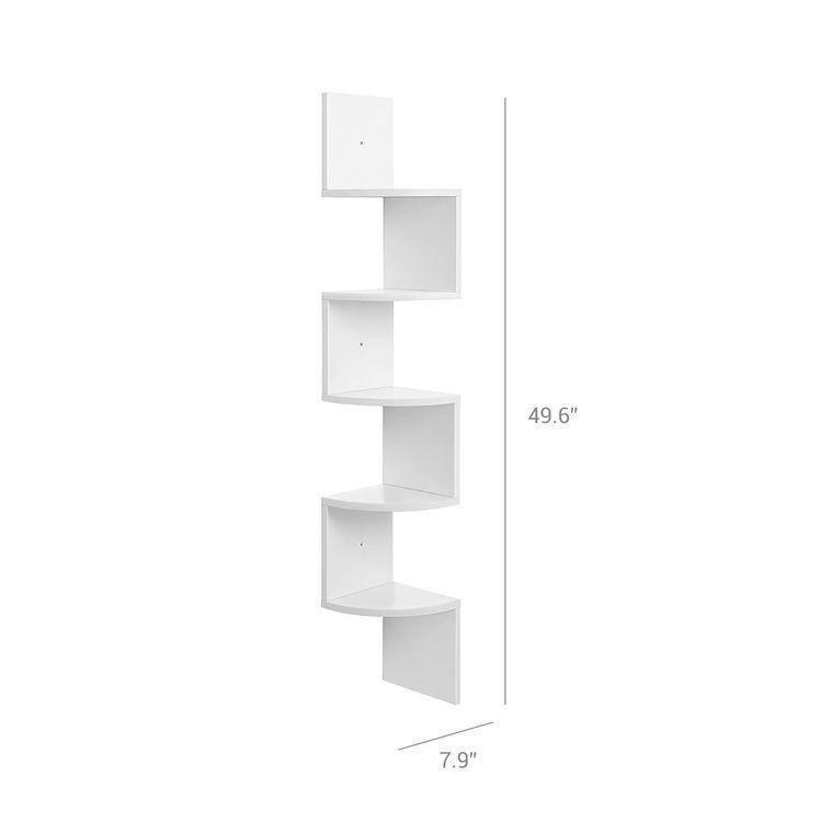 Zigzag Design Corner Shelf FredCo