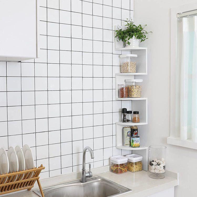 Zigzag Design Corner Shelf FredCo