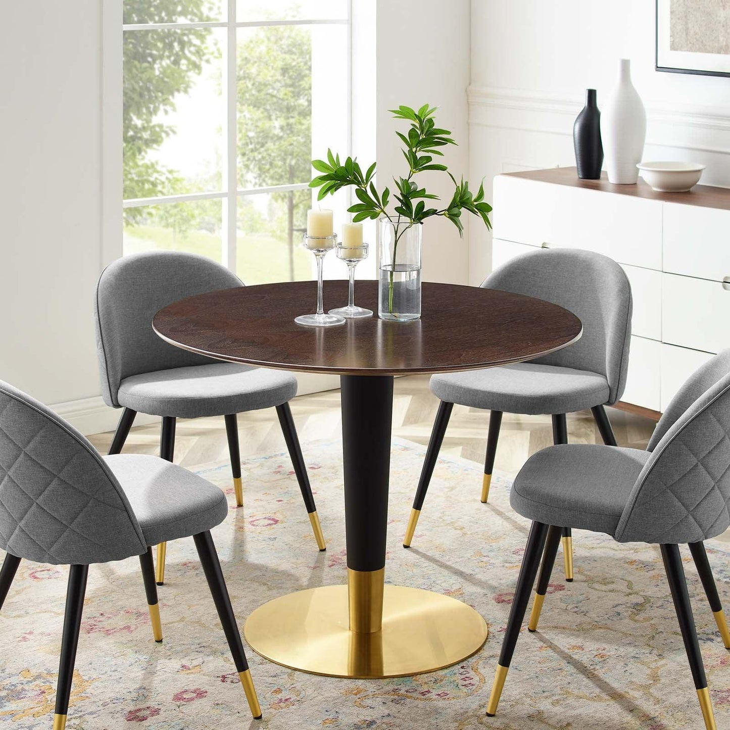Zinque 40" Dining Table, EEI-5144 FredCo
