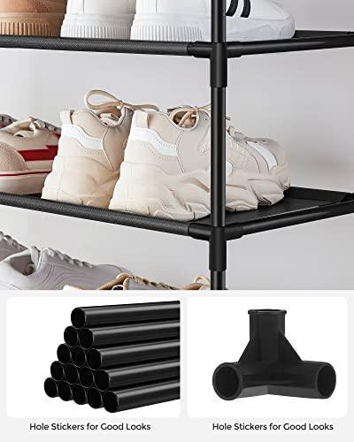 10-Tier Shoe Shelf Black Metal FredCo