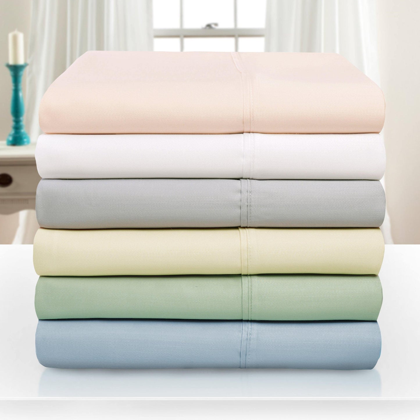 1000-Thread Count Tencel Polyester-Blend Plush Deep Pocket Sheet Set FredCo