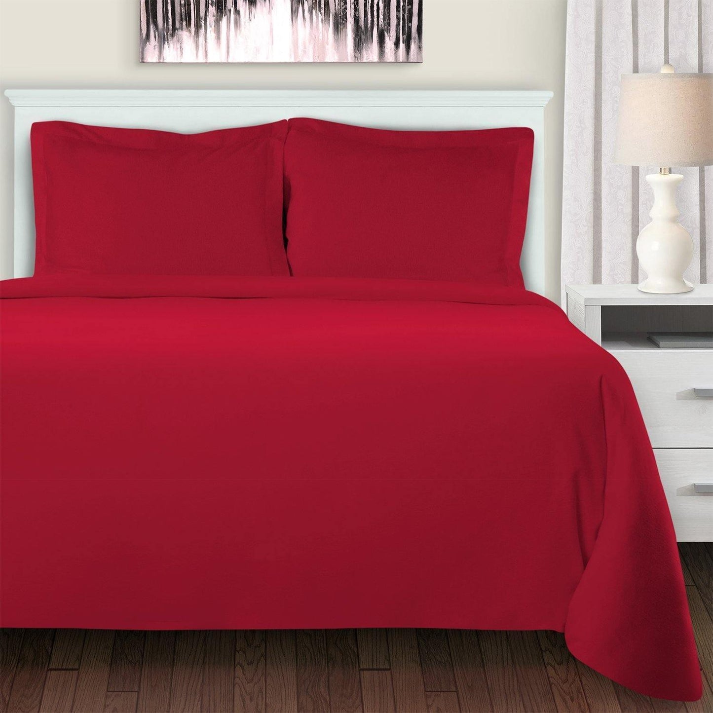 100% Brushed Cotton Flannel Solid Duvet Cover Set FredCo