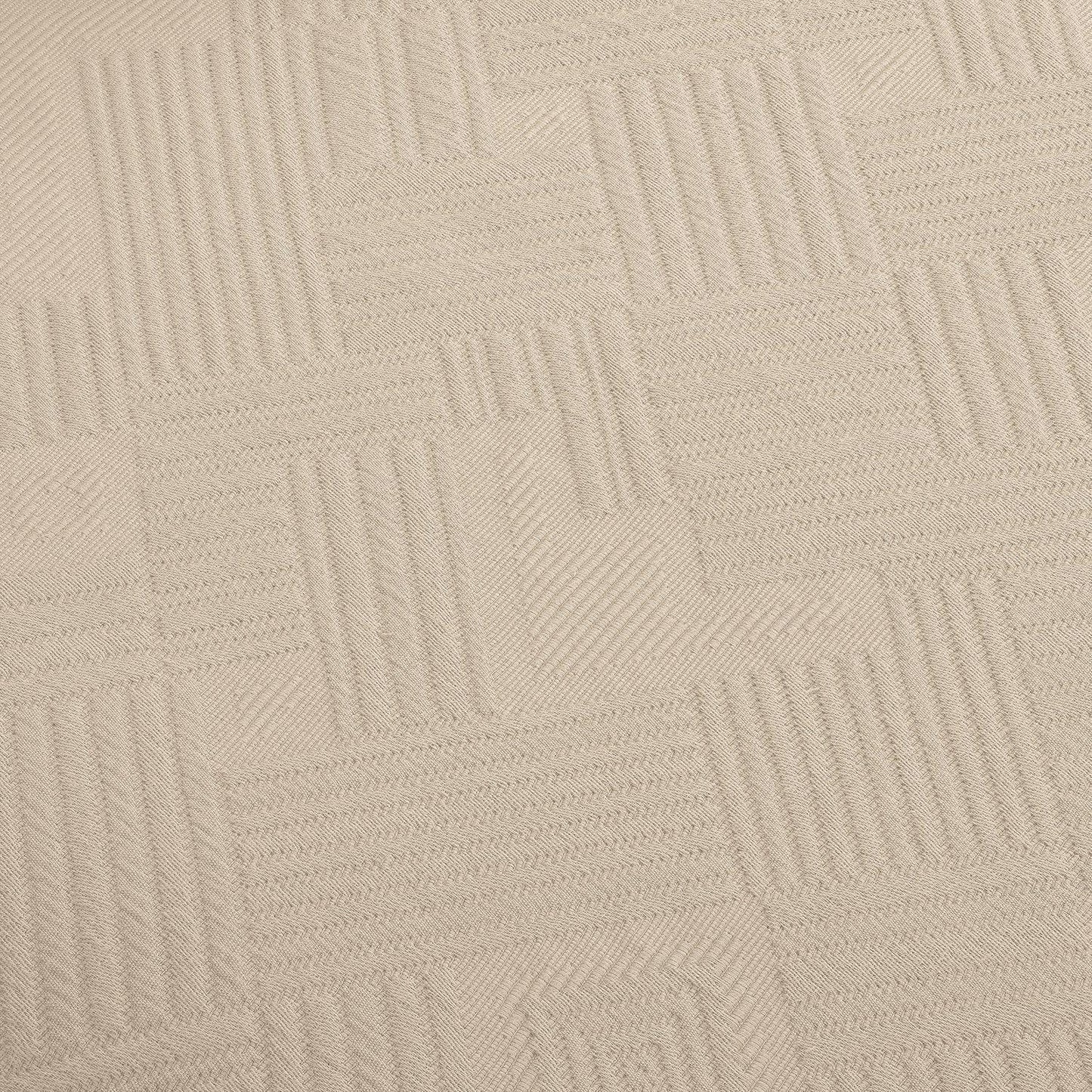 100% Cotton Geometric Fret Scalloped Bedspread Set FredCo