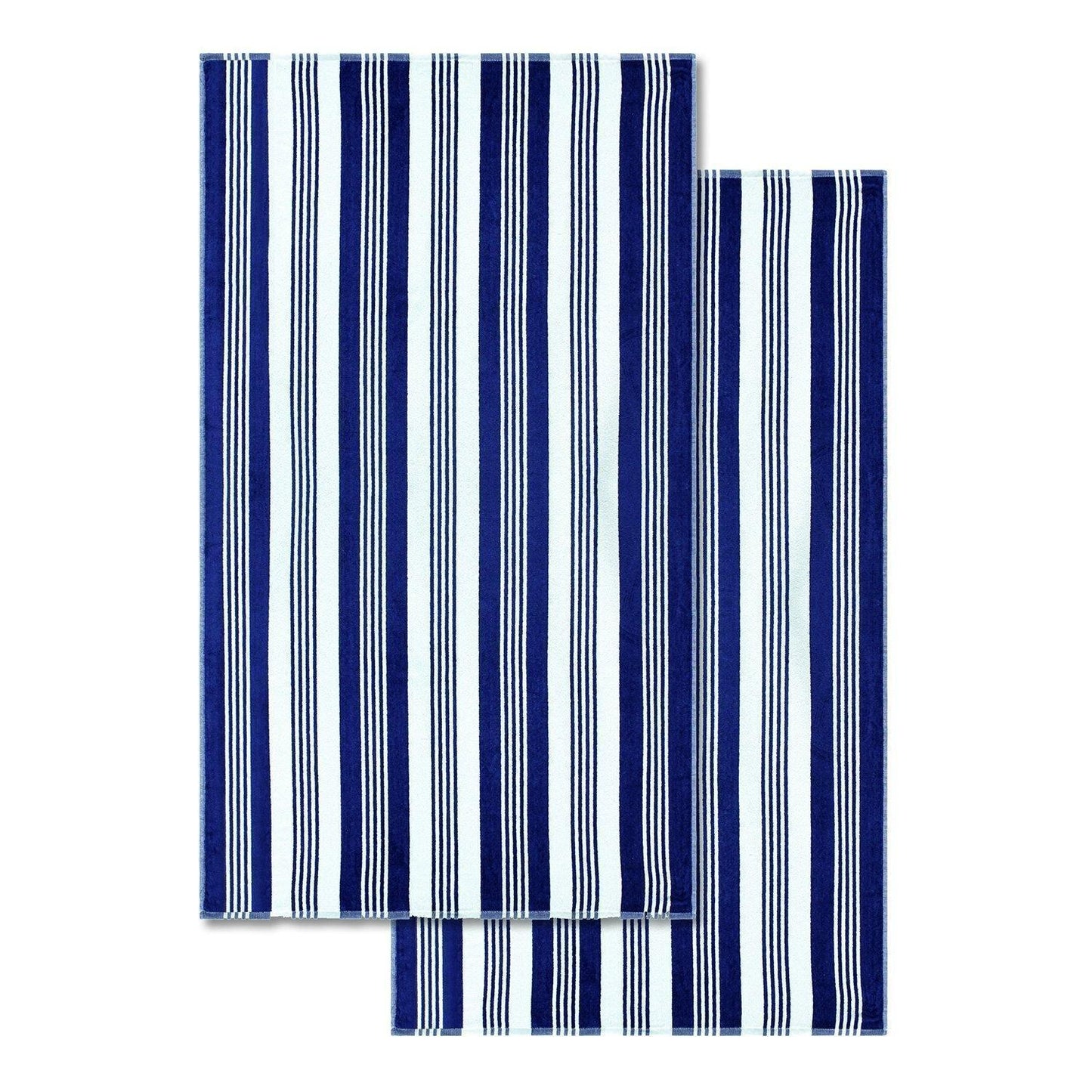 100% Cotton Maui Stripes Oversized Beach Towel - Blue FredCo