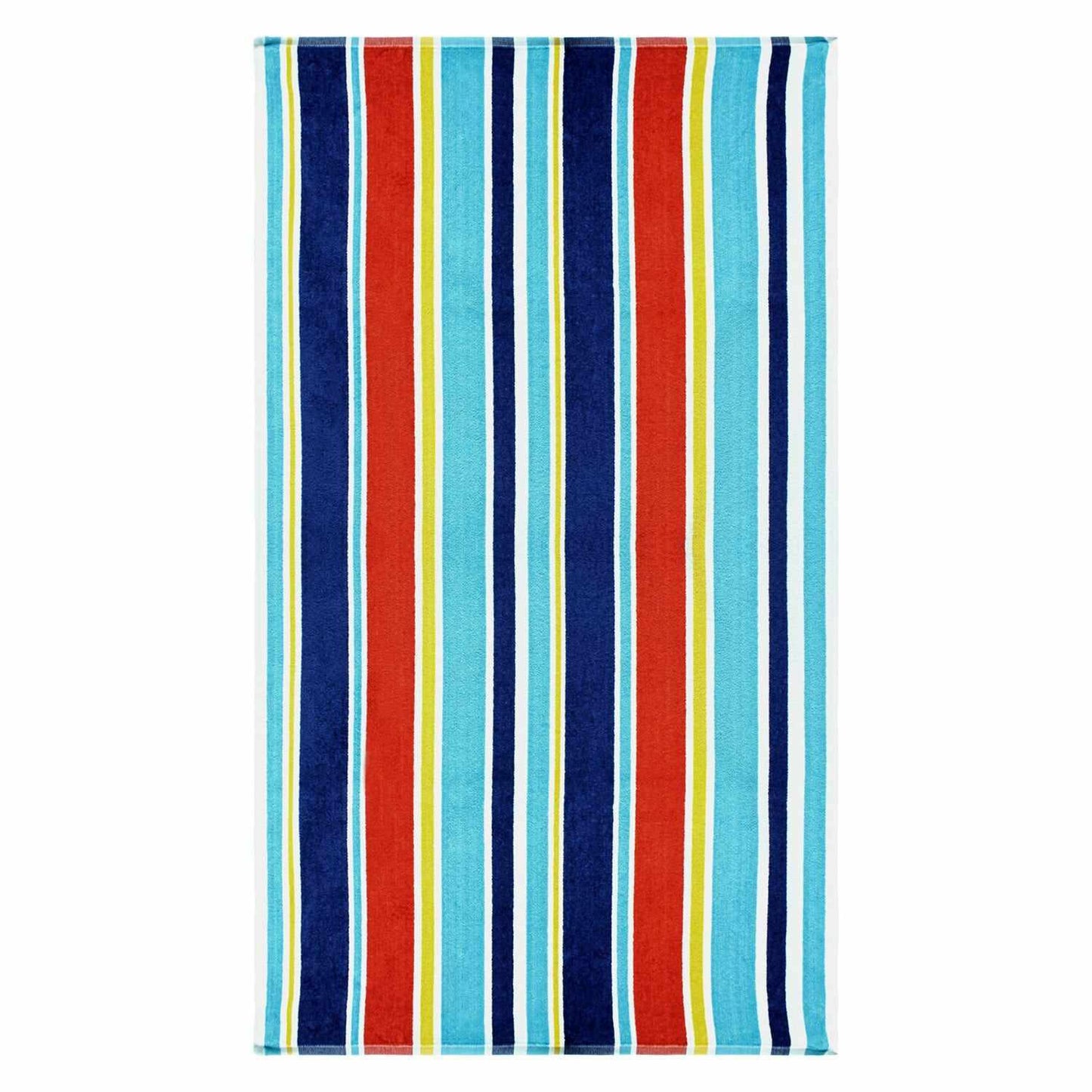 100% Cotton Oceana Stripes Oversized Beach Towel - Blue FredCo