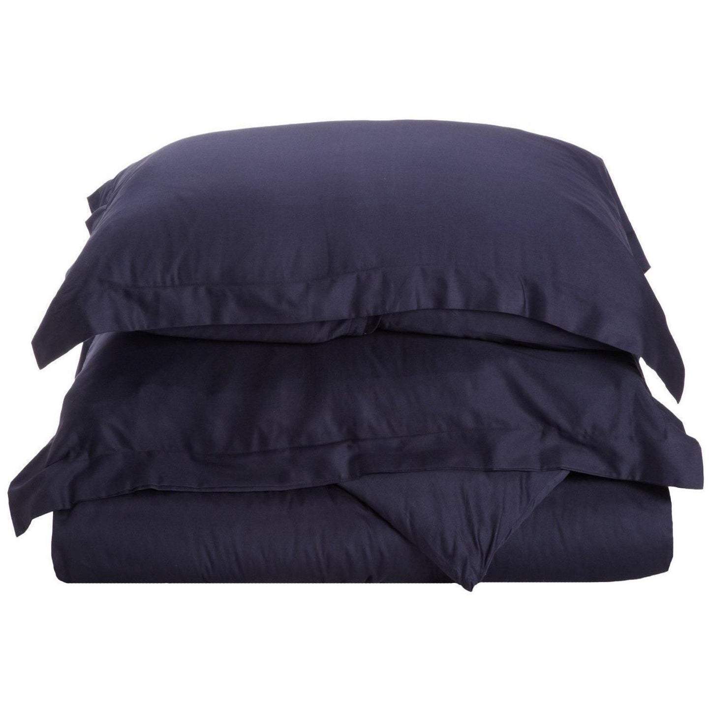100% Egyptian Cotton Solid Duvet Cover and Pillow Sham Set FredCo
