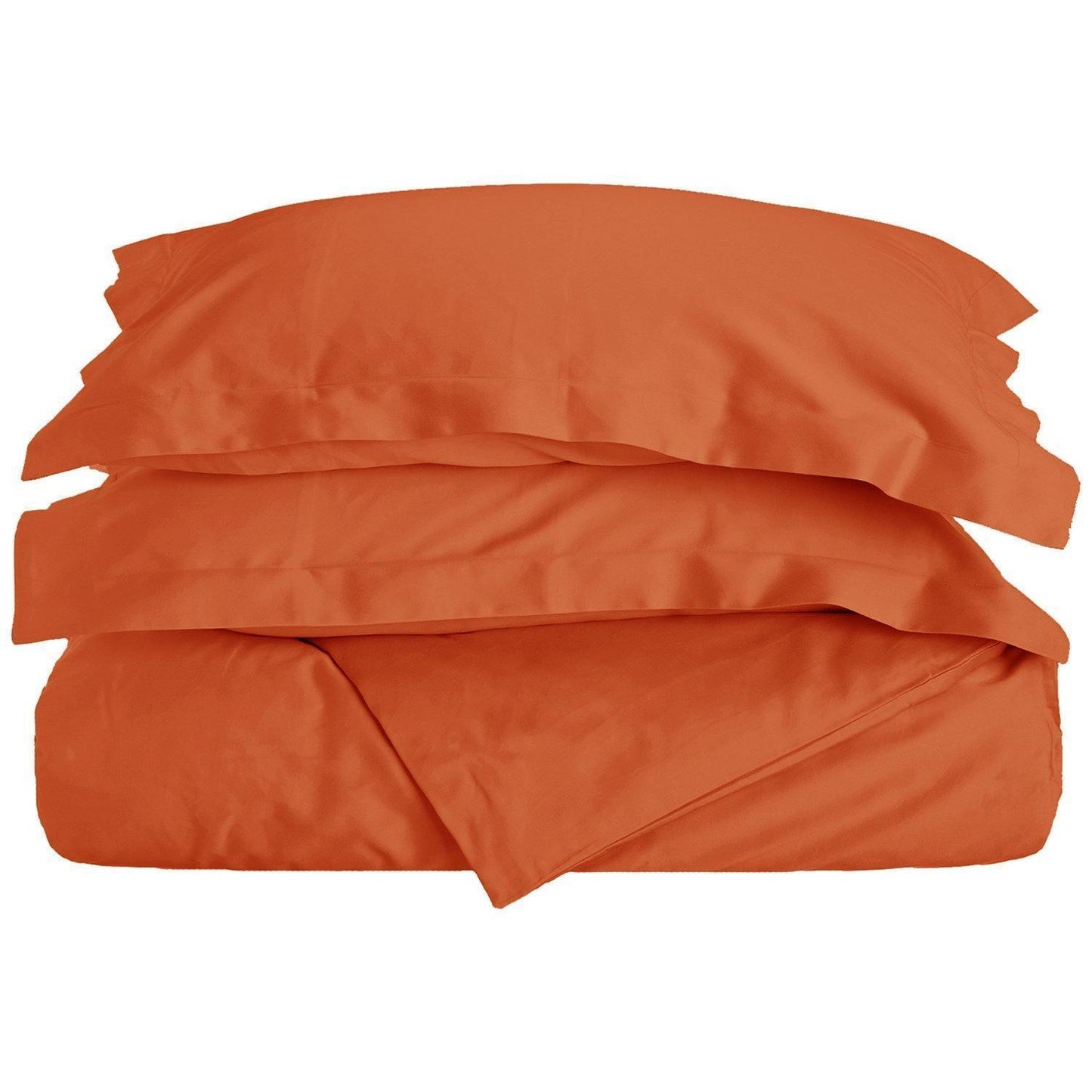 100% Egyptian Cotton Solid Duvet Cover and Pillow Sham Set FredCo