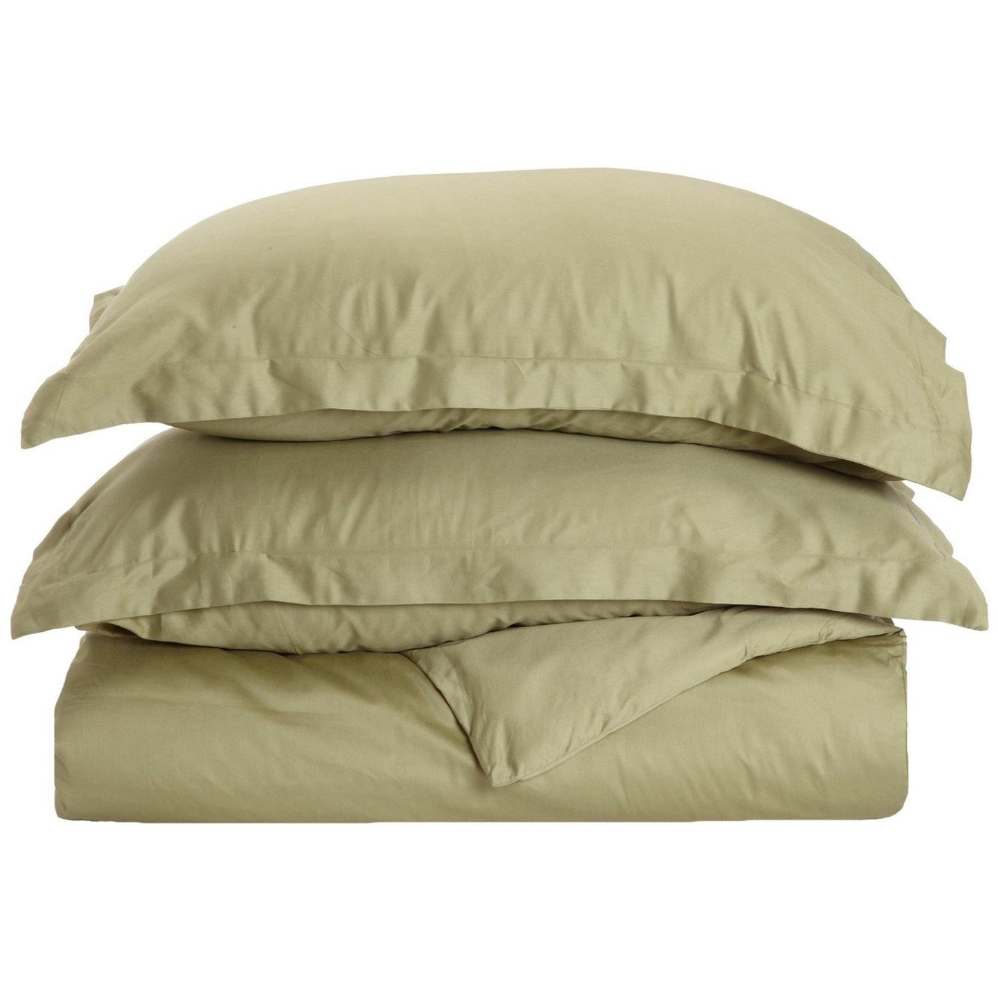 100% Egyptian Cotton Solid Duvet Cover and Pillow Sham Set FredCo