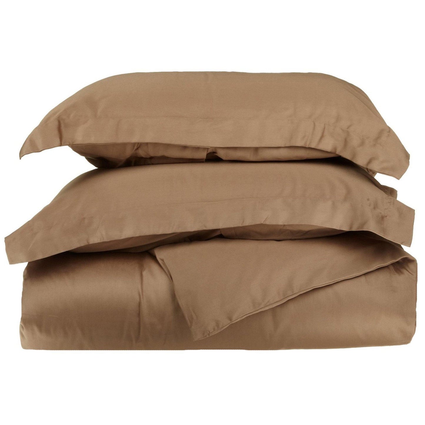 100% Egyptian Cotton Solid Duvet Cover and Pillow Sham Set FredCo