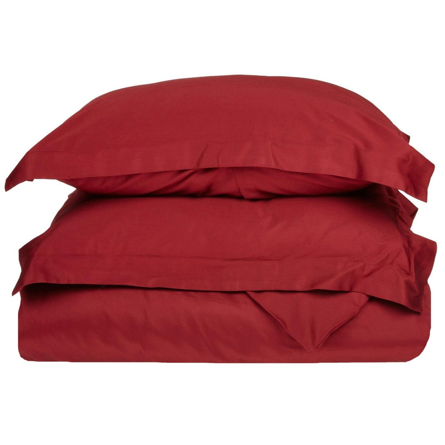 100% Egyptian Cotton Solid Duvet Cover and Pillow Sham Set FredCo