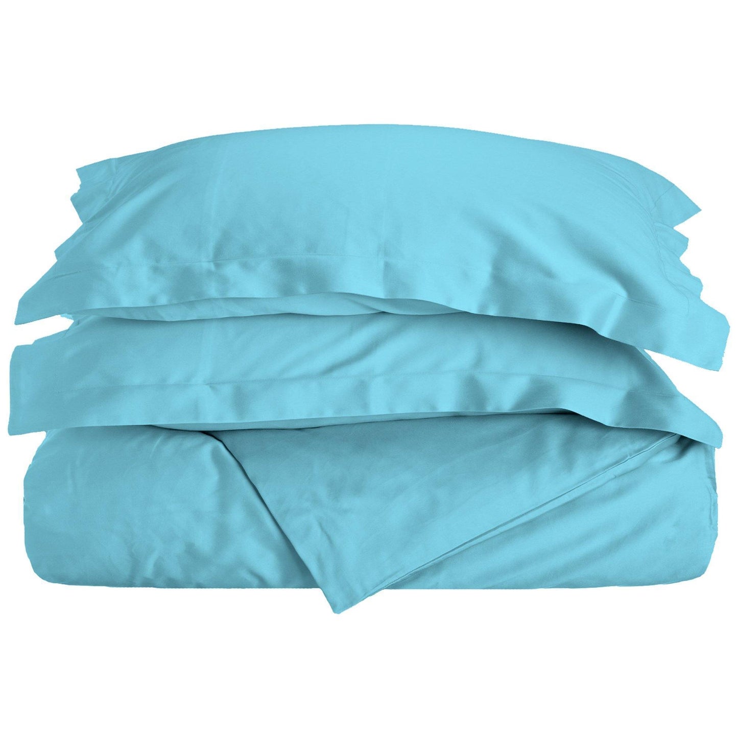 100% Egyptian Cotton Solid Duvet Cover and Pillow Sham Set FredCo