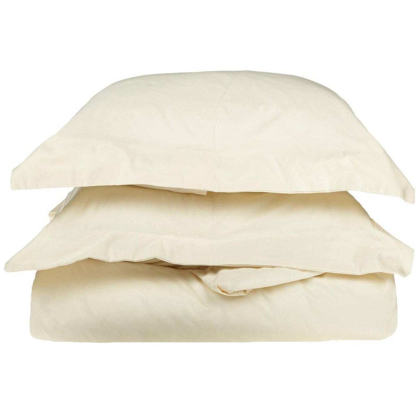 100% Egyptian Cotton Solid Duvet Cover and Pillow Sham Set FredCo