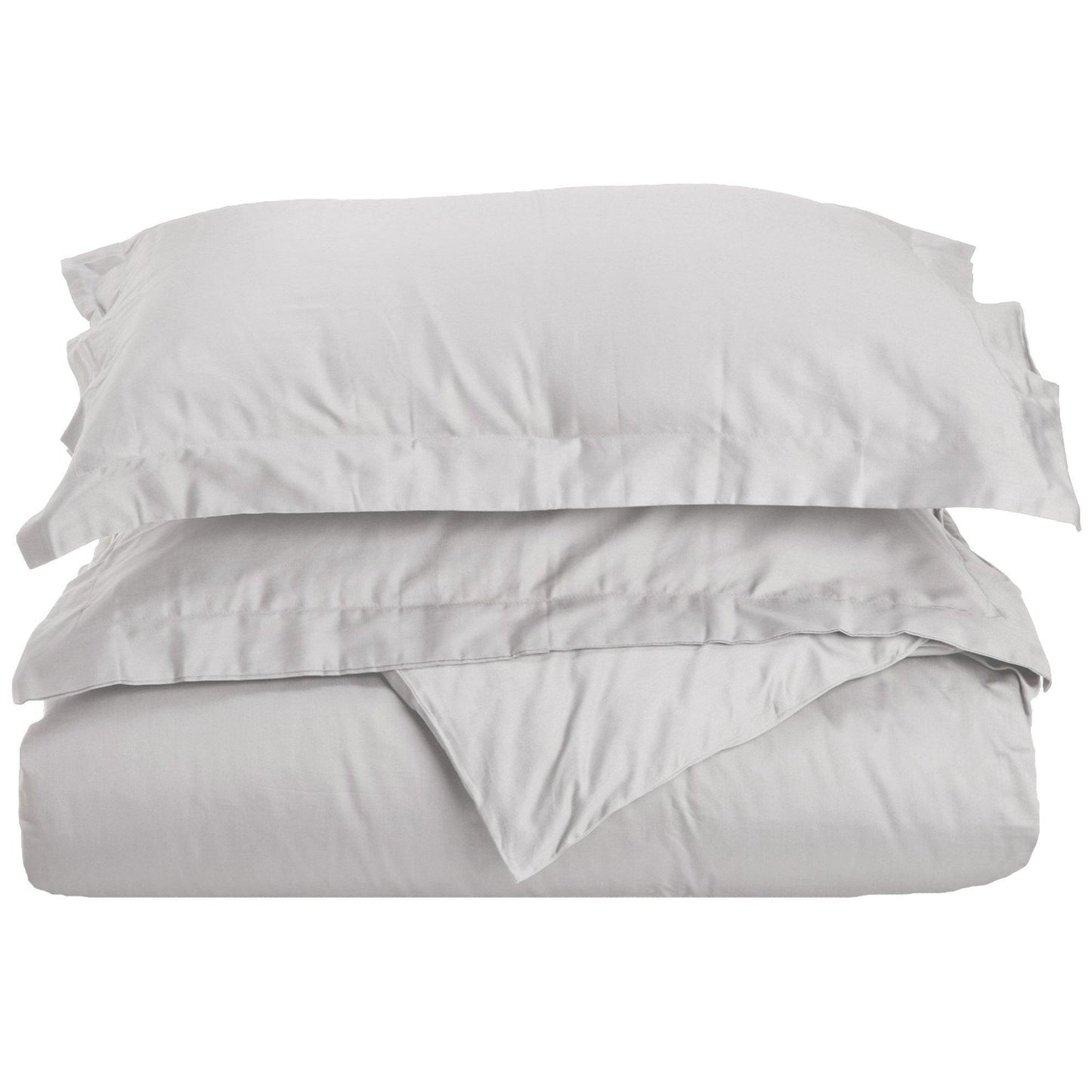 100% Egyptian Cotton Solid Duvet Cover and Pillow Sham Set FredCo