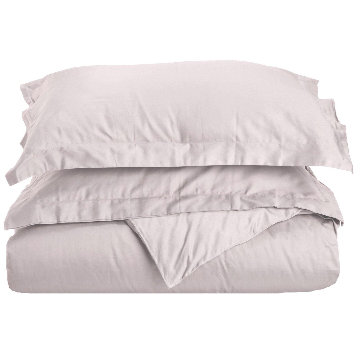 100% Egyptian Cotton Solid Duvet Cover and Pillow Sham Set FredCo