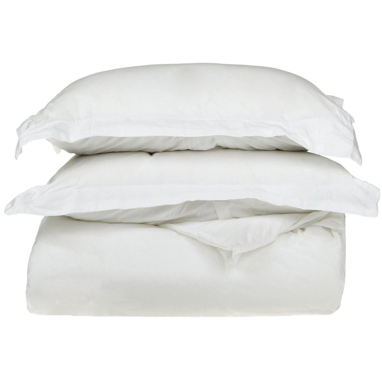 100% Egyptian Cotton Solid Duvet Cover and Pillow Sham Set FredCo