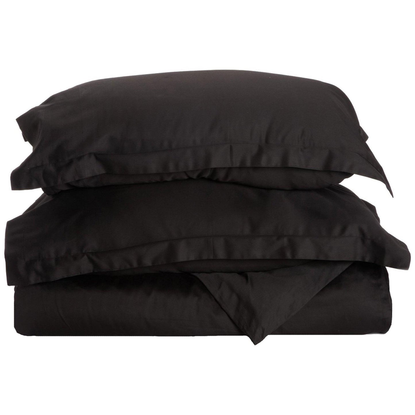 100% Egyptian Cotton Solid Duvet Cover and Pillow Sham Set FredCo
