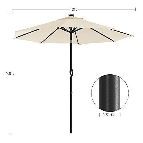 10ft Lighted Outdoor Umbrella FredCo