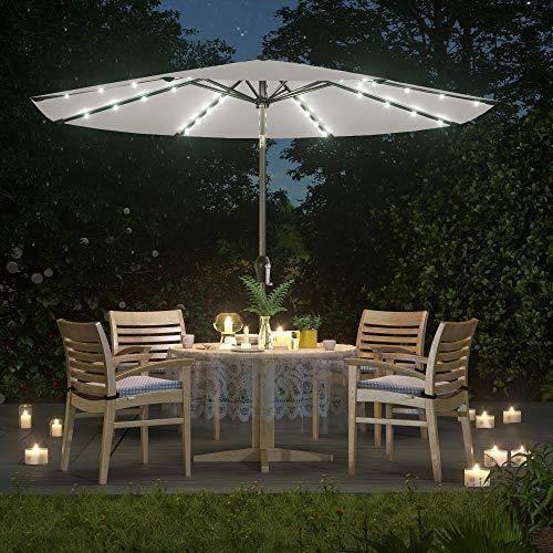10ft Lighted Outdoor Umbrella FredCo