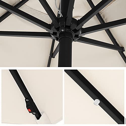 10ft Lighted Outdoor Umbrella FredCo