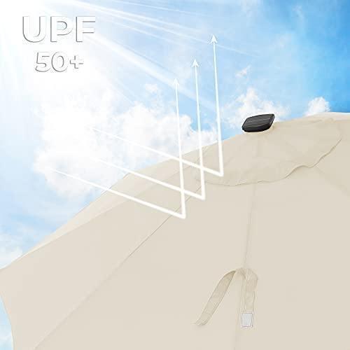 10ft Lighted Outdoor Umbrella FredCo