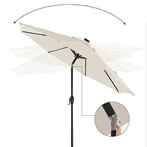10ft Lighted Outdoor Umbrella FredCo