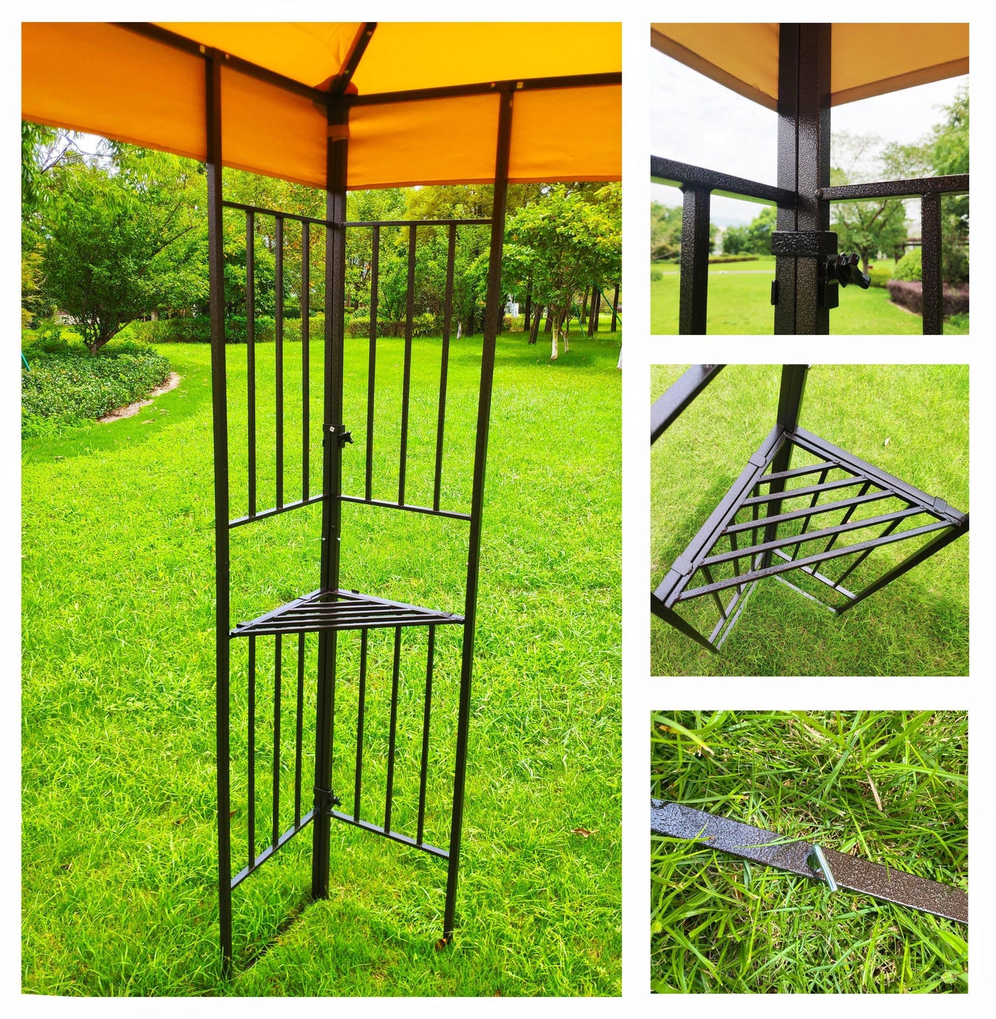 10x10Ft Outdoor Patio Gazebo Canopy Tent With Ventilated Double Roof And Mosquito Net FredCo