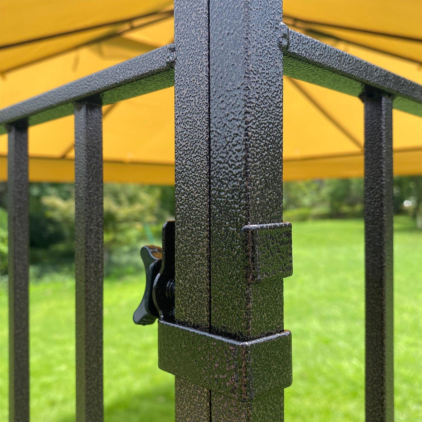 10x10Ft Outdoor Patio Gazebo Canopy Tent With Ventilated Double Roof And Mosquito Net FredCo