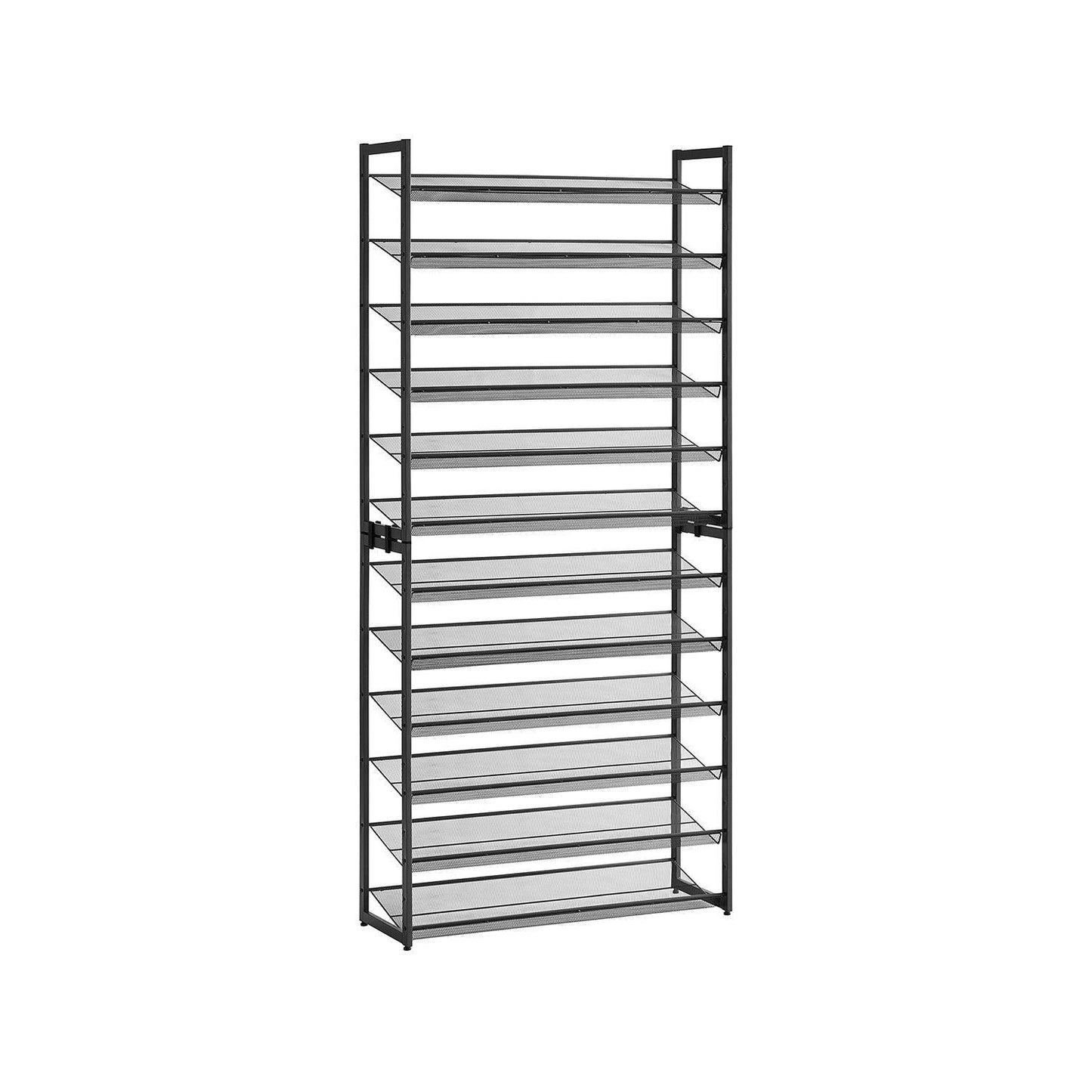 12-Tier Metal Shoe Rack, 40-60 pairs FredCo