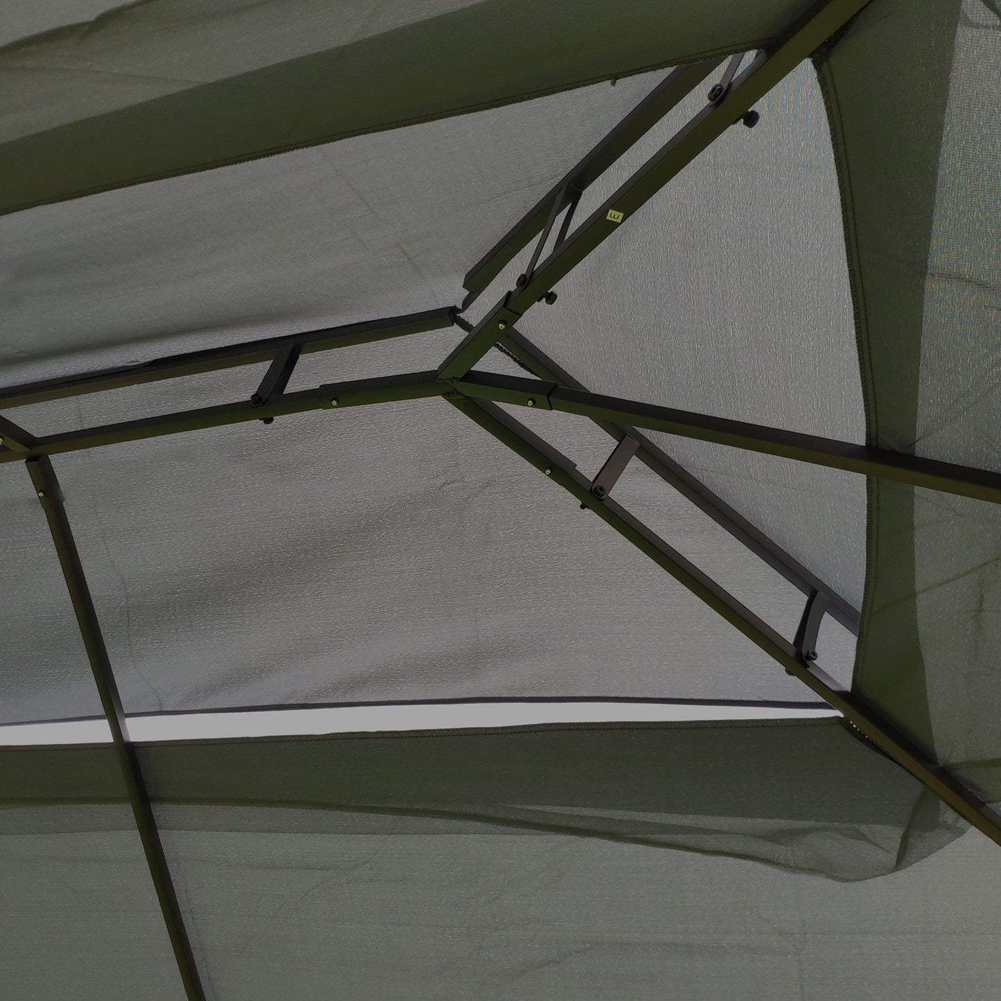 13x10 Outdoor Patio Gazebo Canopy Tent With Ventilated Double Roof And Mosquito net Grey FredCo