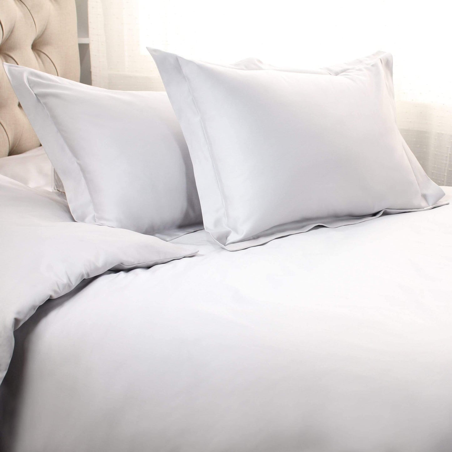 1500-Thread Count 100% Egyptian Cotton Luxurious Solid Duvet Cover Set FredCo
