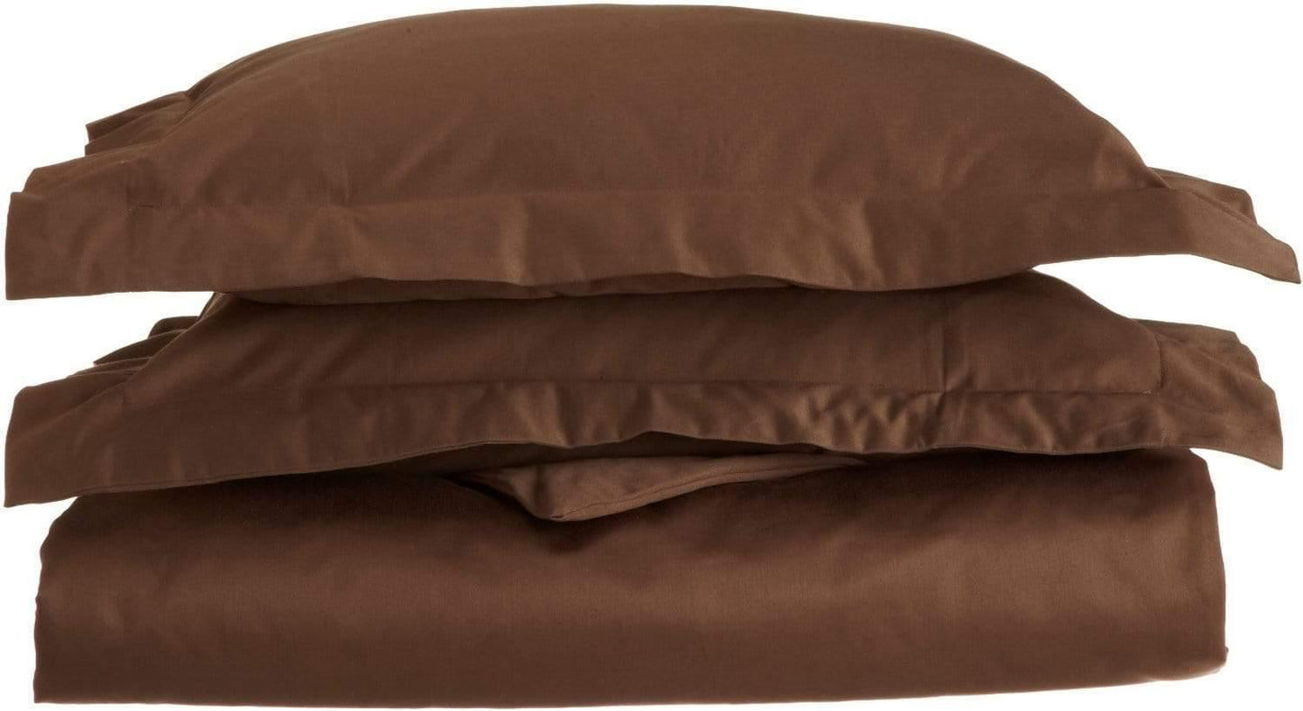 1500-Thread Count 100% Egyptian Cotton Luxurious Solid Duvet Cover Set FredCo