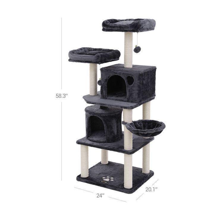2 Condos Cat Tree Gray FredCo