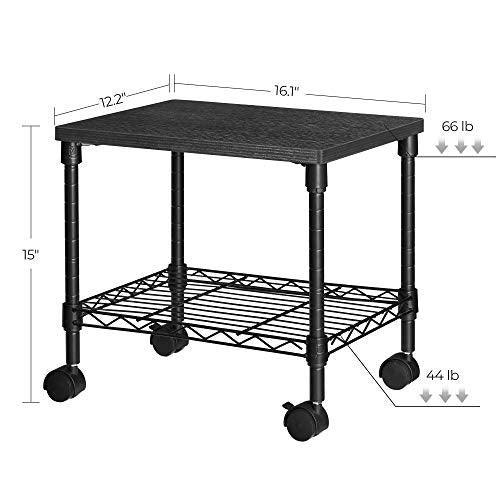 2-Tier Under-Desk Printer Cart Black FredCo