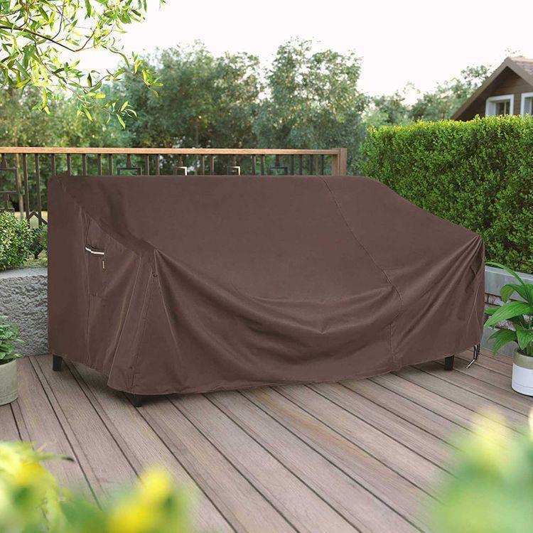 3-Seater Sofa Cover Brown Outdoor FredCo