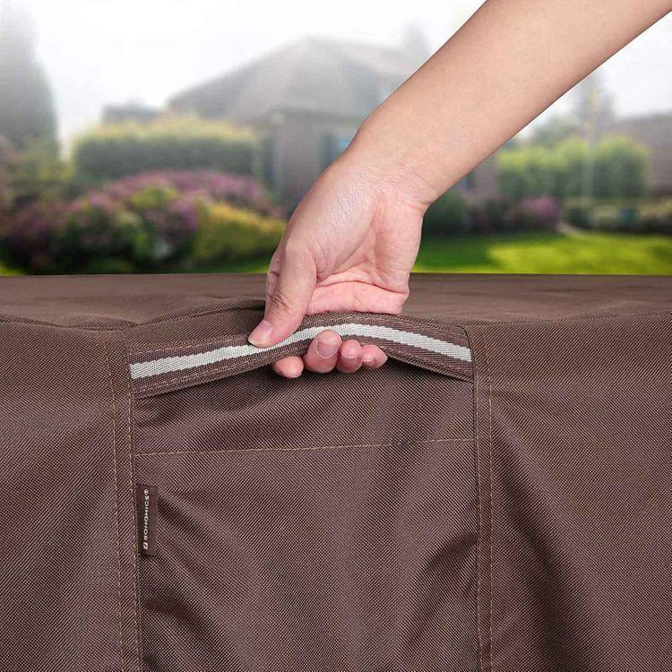 3-Seater Sofa Cover Brown Outdoor FredCo