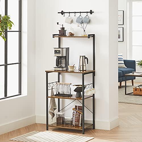 3-Tier Bakers Rack Rustic Brown FredCo