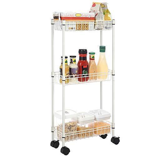 3-Tier Slim Rolling Trolley FredCo