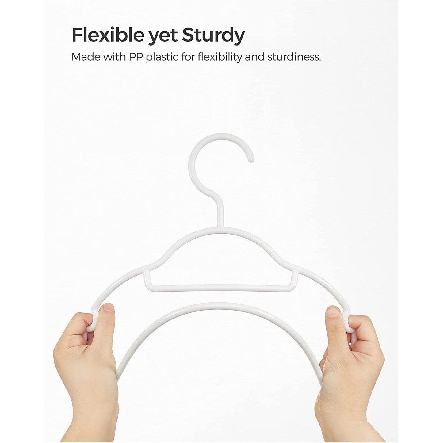 30-Piece White Plastic Hangers FredCo