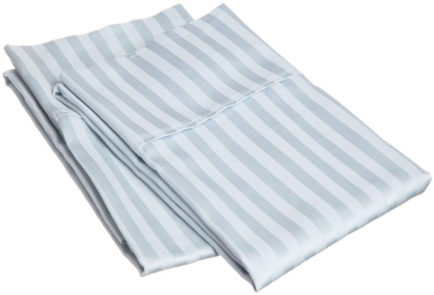 300-Thread Count 100% Egyptian Cotton Soft Striped Pillowcase Set FredCo