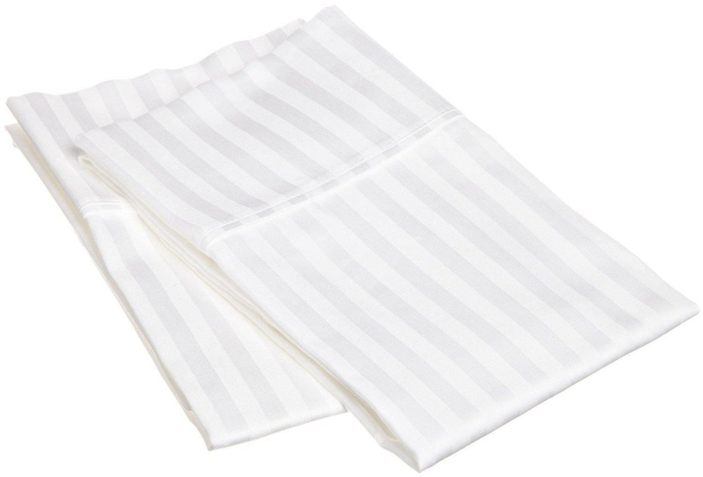 300-Thread Count 100% Egyptian Cotton Soft Striped Pillowcase Set FredCo