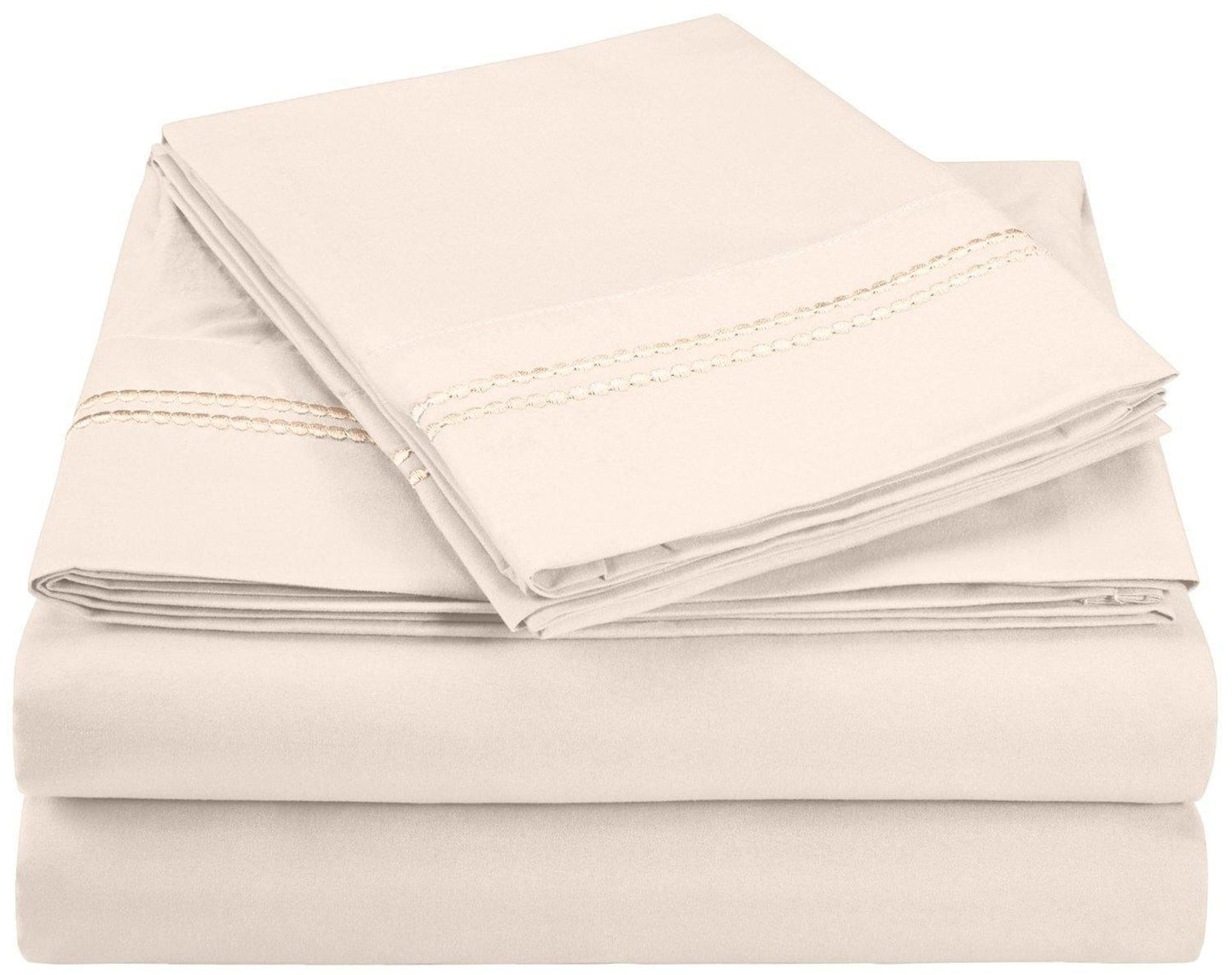 3000 Series Wrinkle Resistant 2 Line Embroidery Sheet Set FredCo