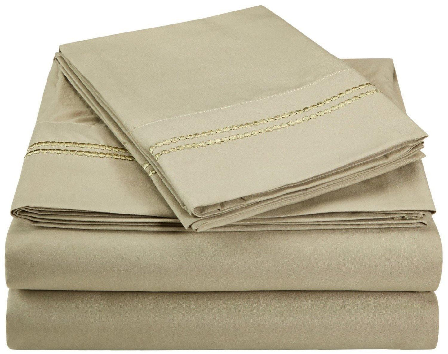 3000 Series Wrinkle Resistant 2 Line Embroidery Sheet Set FredCo