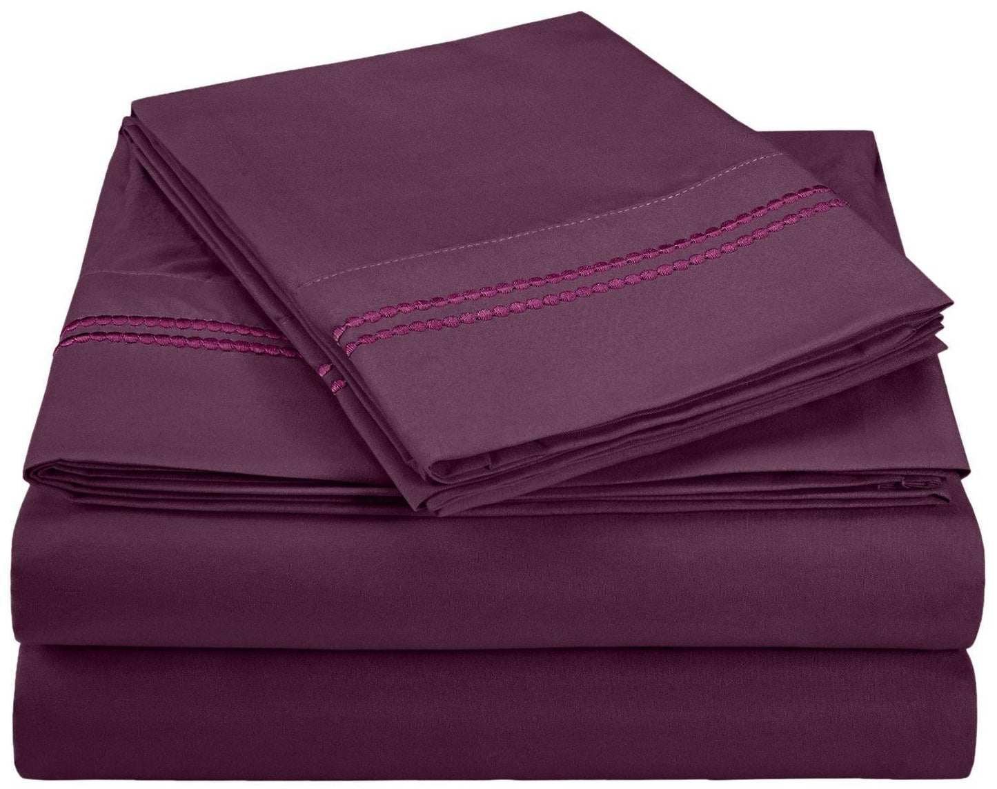3000 Series Wrinkle Resistant 2 Line Embroidery Sheet Set FredCo