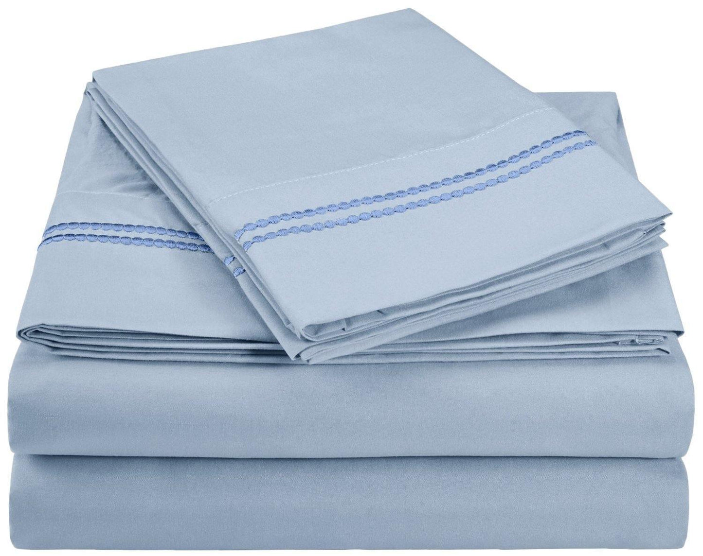 3000 Series Wrinkle Resistant 2 Line Embroidery Sheet Set FredCo