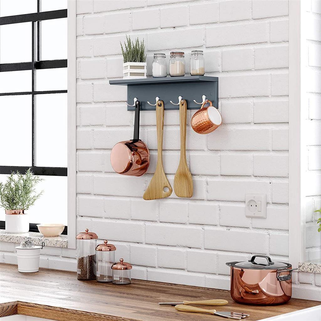 4 Double Hooks Coat Rack FredCo