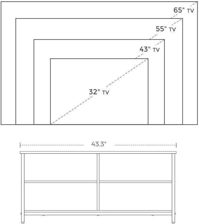 4 Shelves TV Cabinet FredCo